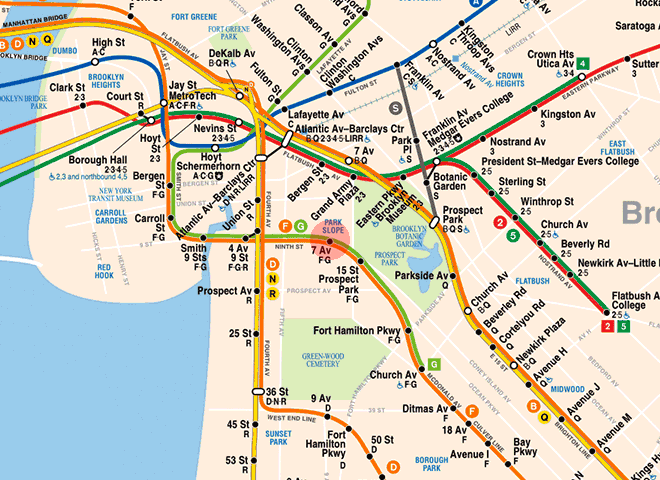 Seventh Avenue station map