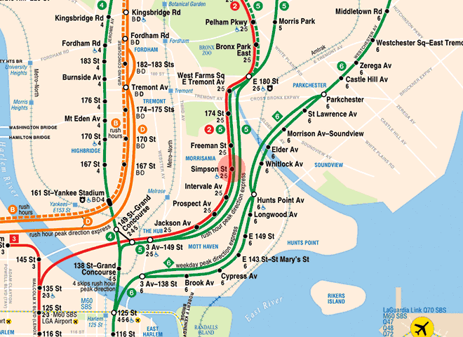 Simpson Street station map