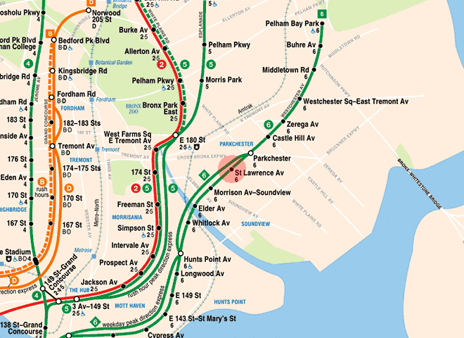 St. Lawrence Avenue station map