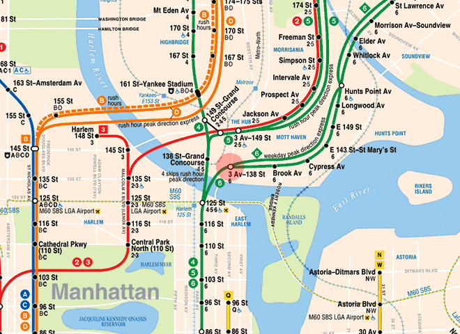 Third Avenue-138th Street station map