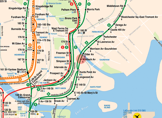 Whitlock Avenue station map