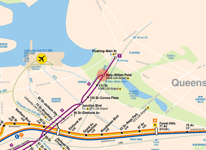 Willets Point-Shea Stadium station map
