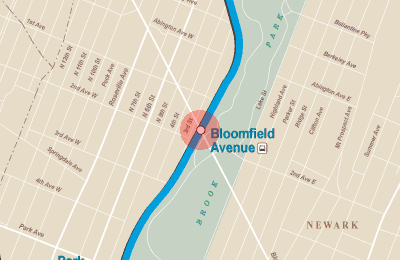 Bloomfield Avenue station map