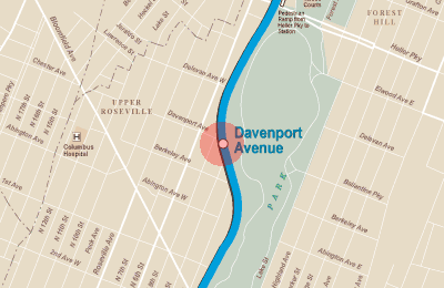 Davenport Avenue station map