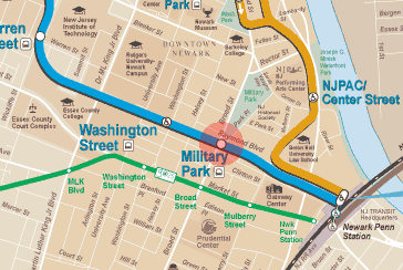 Military Park station map