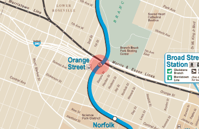 Orange Street station map