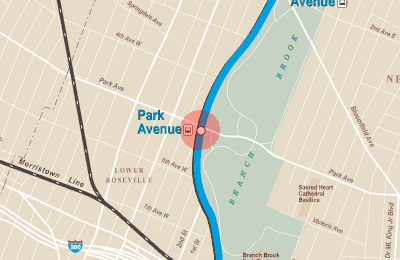 Park Avenue station map