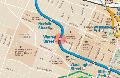 Warren Street station map