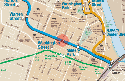 Washington Street station map