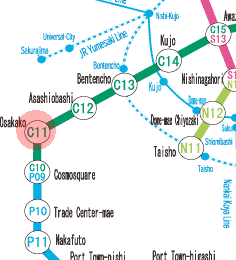 C11 Osakako station map