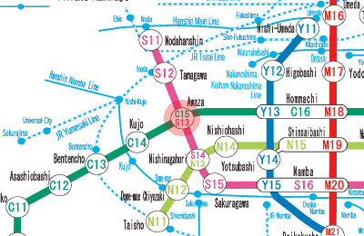 C15 Awaza station map