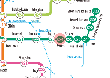 C24 Aramoto station map
