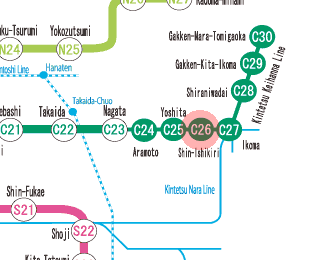 C26 Shin-Ishikiri station map