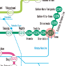 C27 Ikoma station map