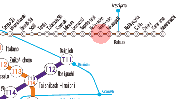 HK-79 Higashi-Muko station map