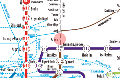 HK-87 Kunijima station map