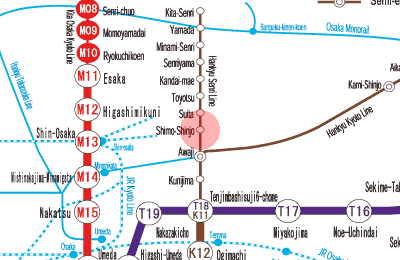 HK-88 Shimo-Shinjo station map