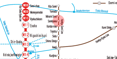 HK-92 Senriyama station map