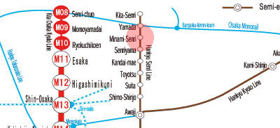 HK-93 Minami-Senri station map