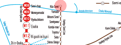 HK-95 Kita-Senri station map