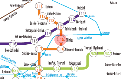 I15 Shimizu station map