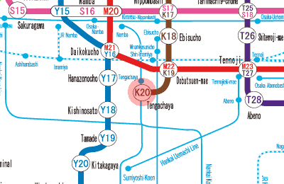 K20 Tengachaya station map