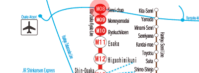 M08 Senri-Chuo station map