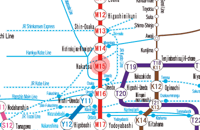 M15 Nakatsu station map