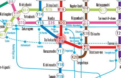 M21 Daikokucho station map