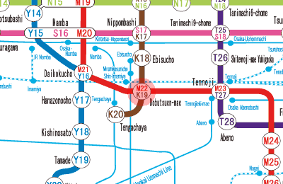 M22 Dobutsuen-mae station map
