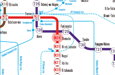 M24 Showacho station map