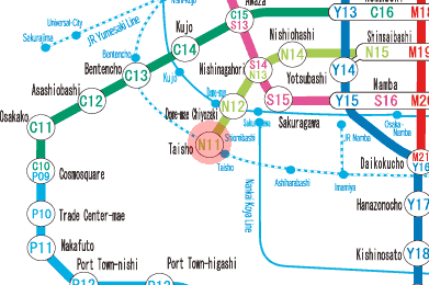 N11 Taisho station map