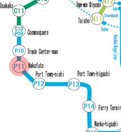 P11 Nakafuto station map
