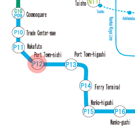 P12 Port Town-nishi station map