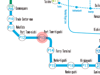 P13 Port Town-higashi station map