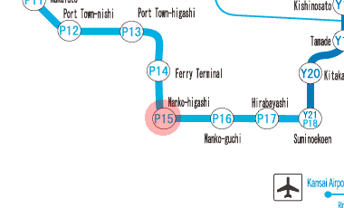 P15 Nanko-higashi station map