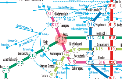 S13 Awaza station map
