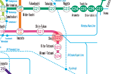 S22 Shoji station map