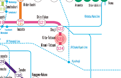 S23 Kita-Tatsumi station map