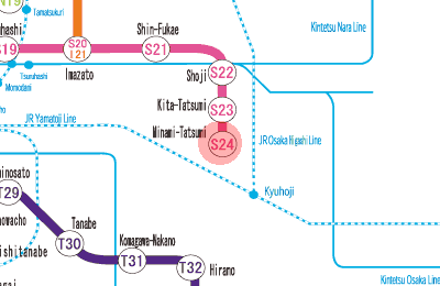 S24 Minami-Tatsumi station map