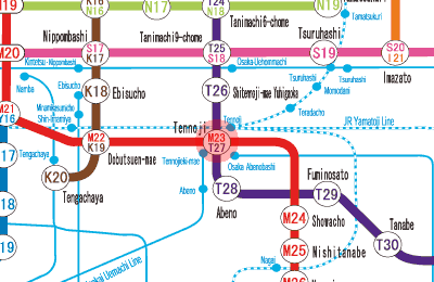 T27 Tennoji station map