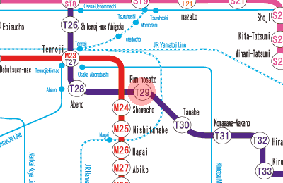 T29 Fuminosato station map