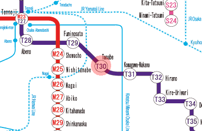 T30 Tanabe station map