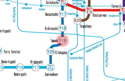 Y19 Tamade station map
