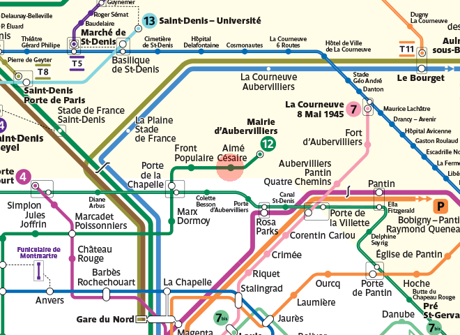 Aime Cesaire station map
