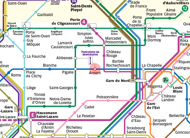 Anvers station map