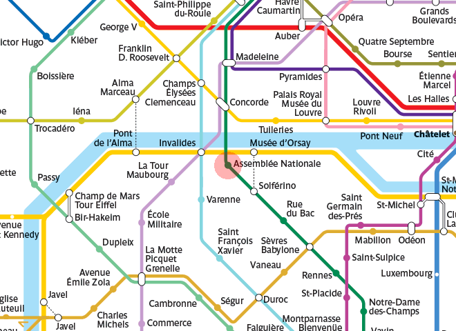 Assemblee Nationale station map