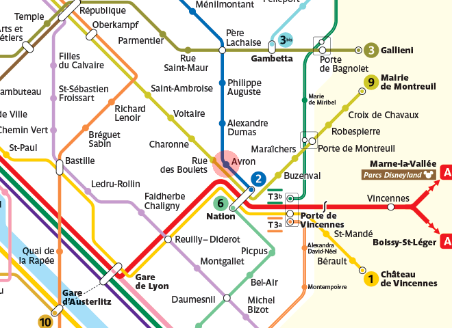 Avron station map
