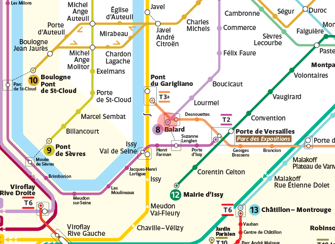 Balard station map