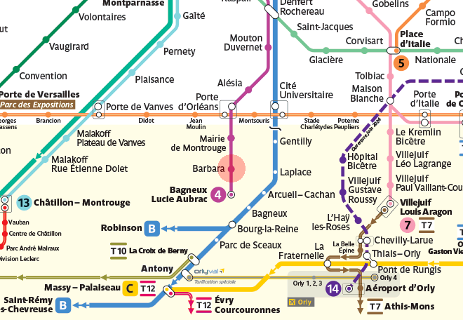 Barbara station map